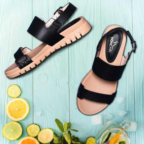 Giày Sandal Đế Bằng Nữ Đông Hải WSD85F3D